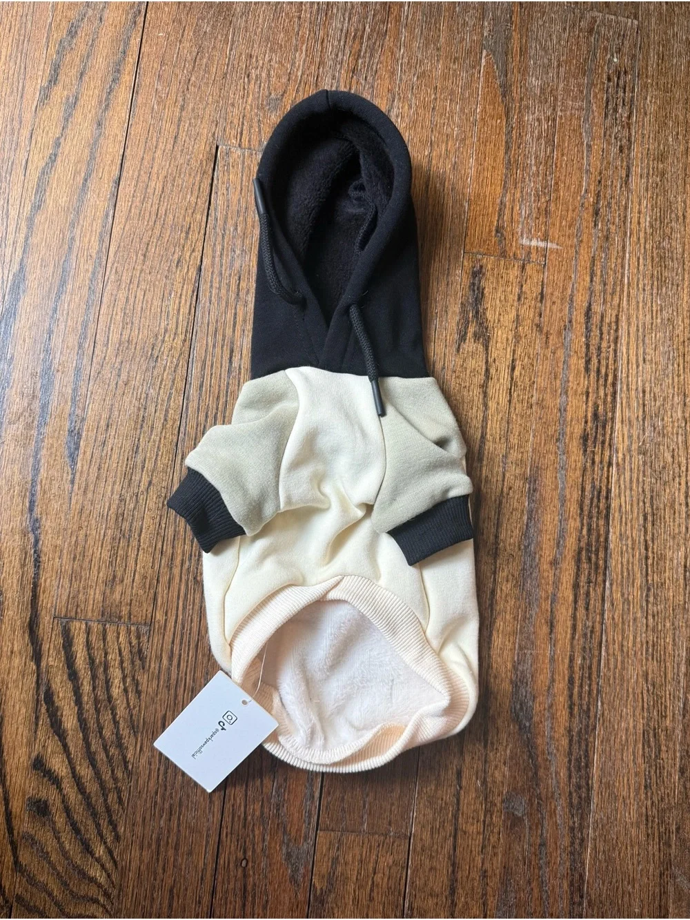 Spark Paws Cream & Black Hoodie for Dogs